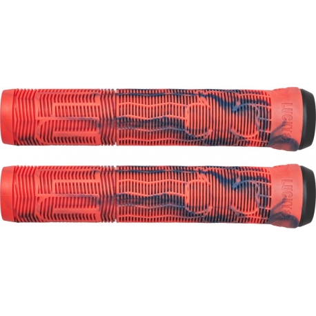 Lucky Vice 2.0 Pro Scooter Grips (Red/Blue Swirl)
