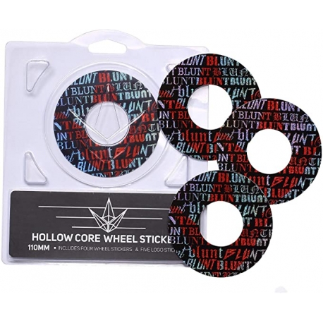 110MM BLUNT wheel stickers HOLLOWCORE FONT