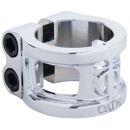 Oath Cage V2 Alloy 2 bolt Clamp Silver