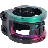 Oath Cage V2 Alloy 2 bolt Clamp Green/Pink/Black