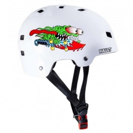 Bullet x Santa Cruz Slasher Youth Gloss White OSFA