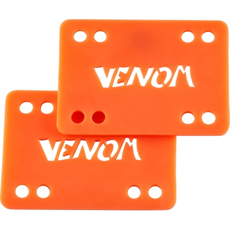Venom 1/8" Longboard / Skateboard Risers 2 Pack (Orange)