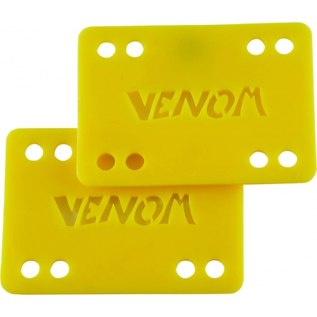 Venom 1/8" Longboard / Skateboard Risers 2 Pack (Yellow)