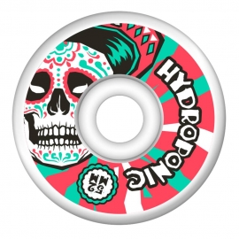 Hydroponic Mexican Skull 2.0 Skateboard wheels (White/Red)