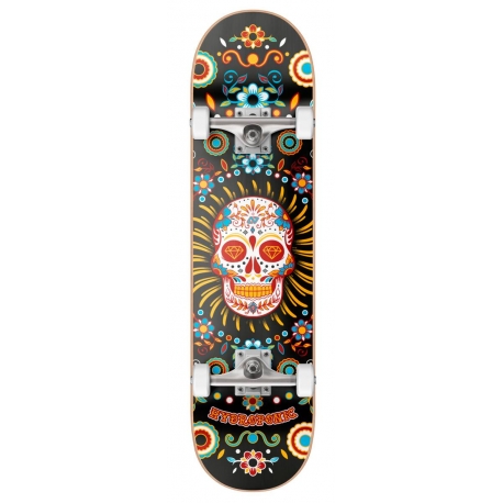 Hydroponic Mexican Skateboard (8.125" - Black Skull)