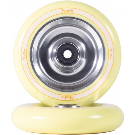 110MM North Fullcore Pro Wheel (Silver/Cream)