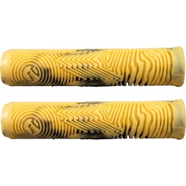 North Industry Pro Scooter Grips (Black/Canary Yellow Swirl)