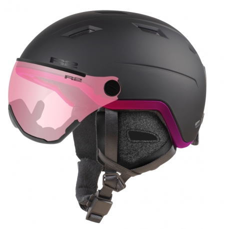 Šalmas R2 Panther Black/Pink