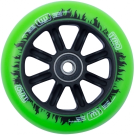 100MM Longway Tyro Nylon Core Pro Wheel (Green/Black Flame)