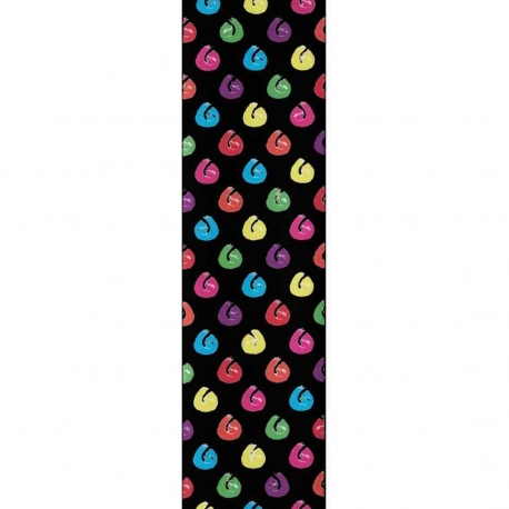 Hella Sloth Dot Griptape (Rainbow Sloth On Black)