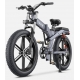 Dviratis 26" elektrinis sulankstomas Engwe X26 1200Wh dviguba baterija pilkas