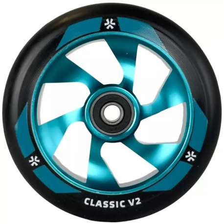 110MM Union Classic V2 Pro Wheels Black/Polished Teal
