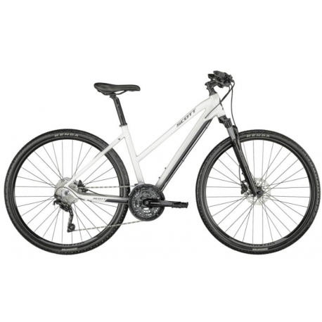 Dviratis 28" Scott Sub Cross 20 Lady baltas