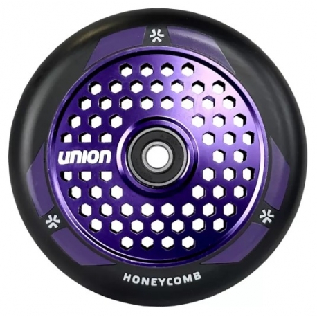 110MM Union Honeycomb Pro Wheel Black/Polished Purple