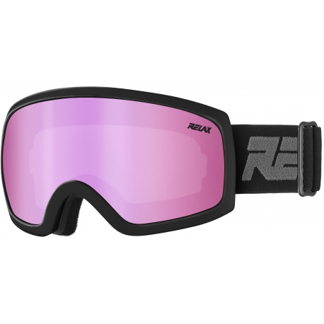 Relax JET Black/Pink Slidinėjimo Akiniai – Biudžetinis Stilius ir Kokybė