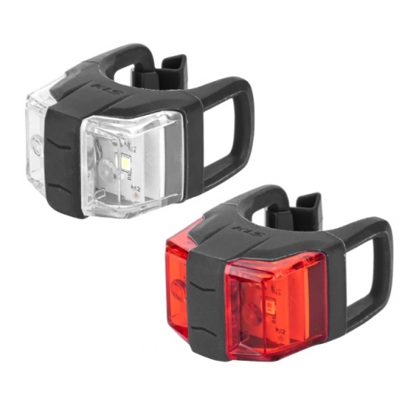 Žibintų komplektas KLS Twins 2 Anthracite Black