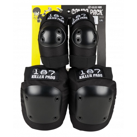 187 Combo Pack Knee & Elbow Black